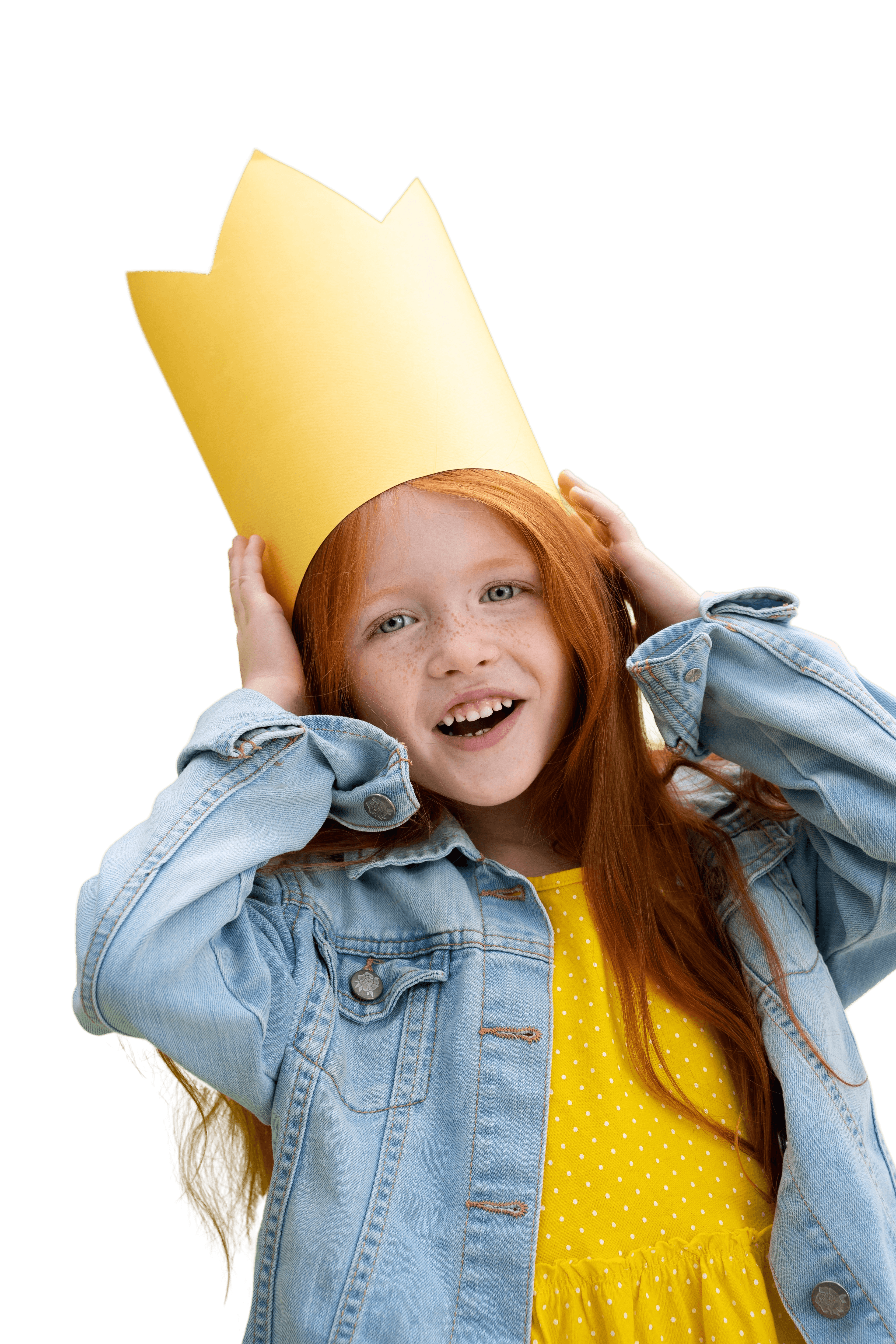 Niña con corona en juego